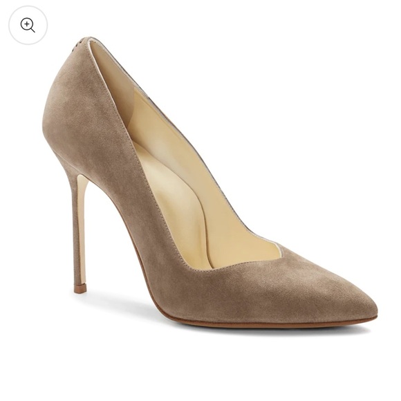 Sarah Flint Perfect Pump 100 Taupe Suede Heels IT 37 - US 7 - Picture 1 of 13